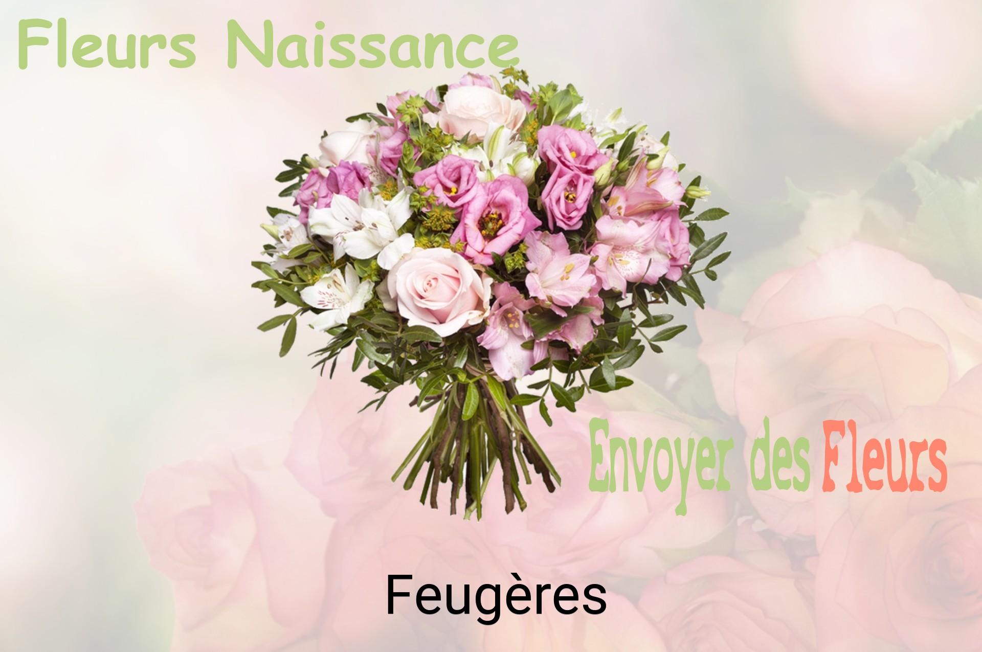 Bouquet de fleurs de naissance livré à Feugères